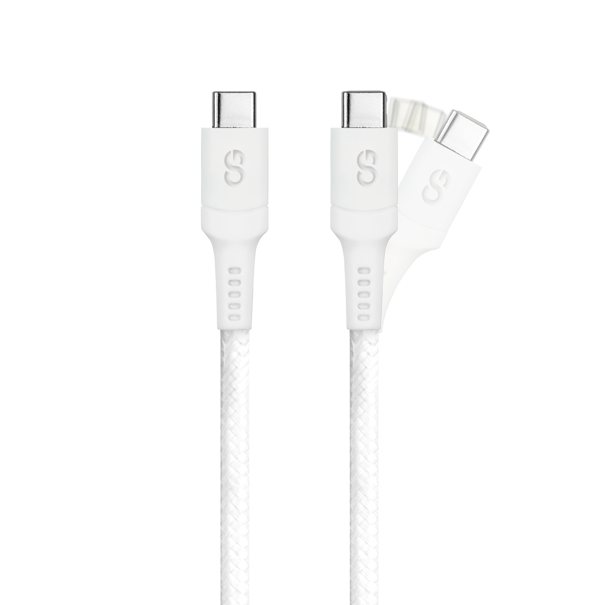 LOGiiX Sync & Charge Anti Stress 1.5M USB-C to USB-C - White