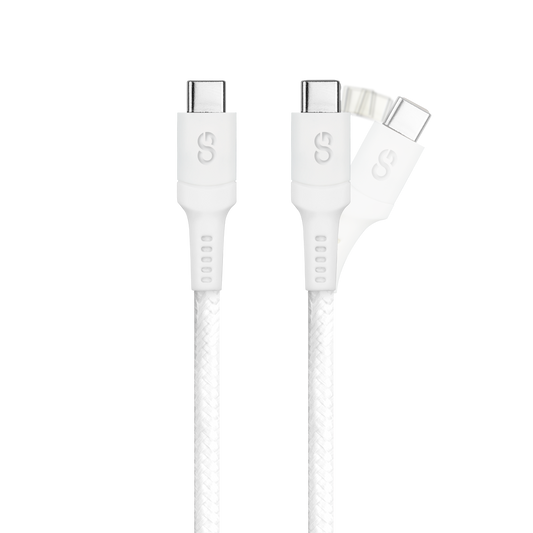 LOGiiX Sync & Charge Anti Stress 1.5M USB-C to USB-C - White