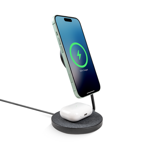 LOGiiX 2-in-1 Foldable Charging Stand Qi2 Mag