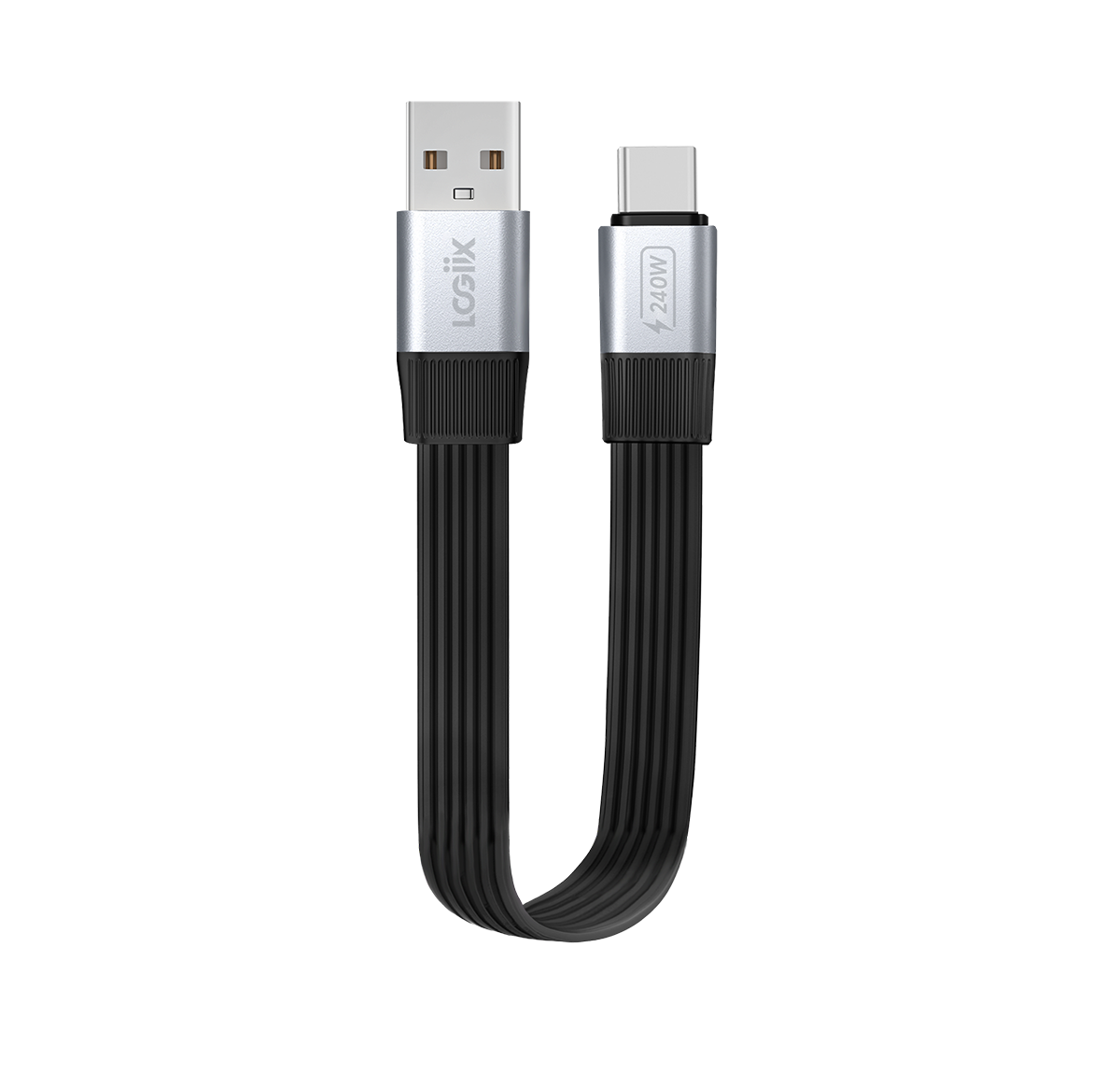 LOGiiX Flat Flex Pro 15cm USB-A to USB-C