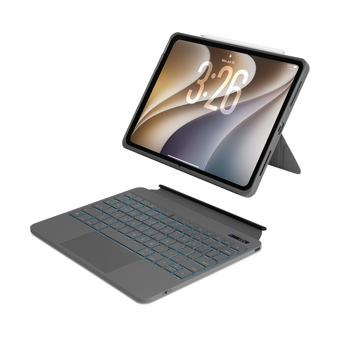 LOGiiX Keyboard Folio+ for iPad - Grey